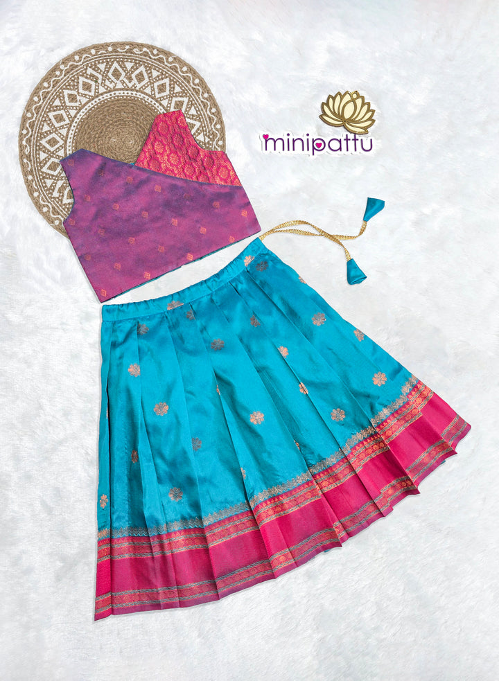 Shristi - Magenta Teal Designer Minipattu