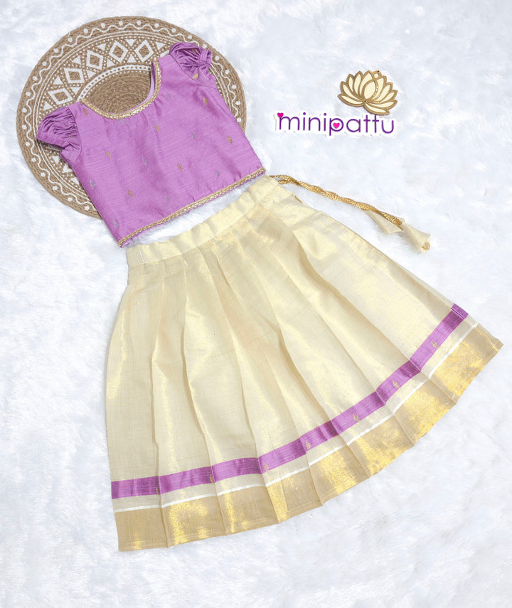 Hridaya - Lavender Minipattu