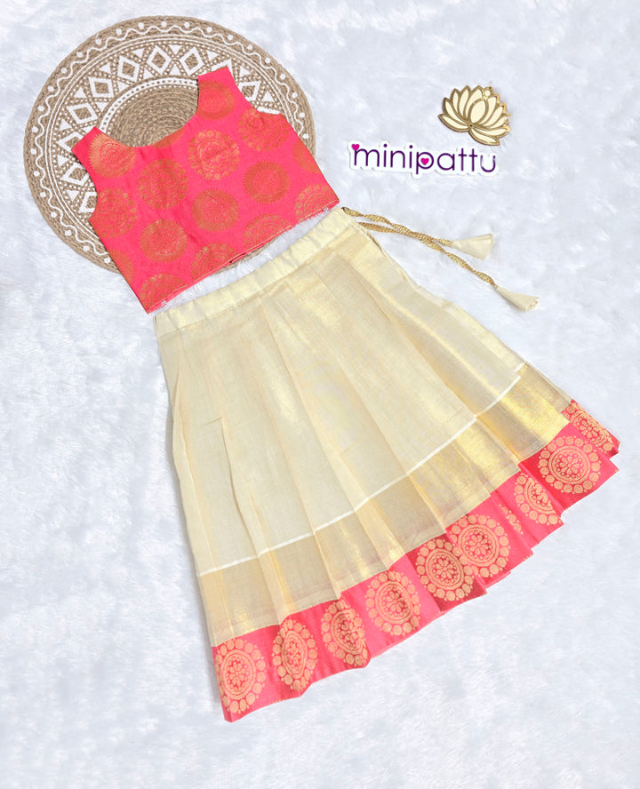 Hridaya - Peach Pink Minipattu