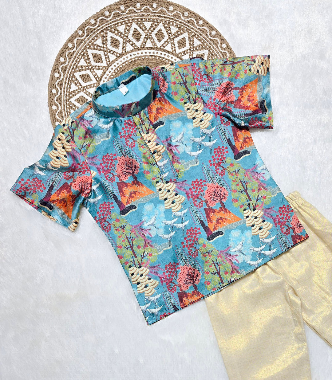 Shreyan - Blue Kurta Shirt & Pant Set