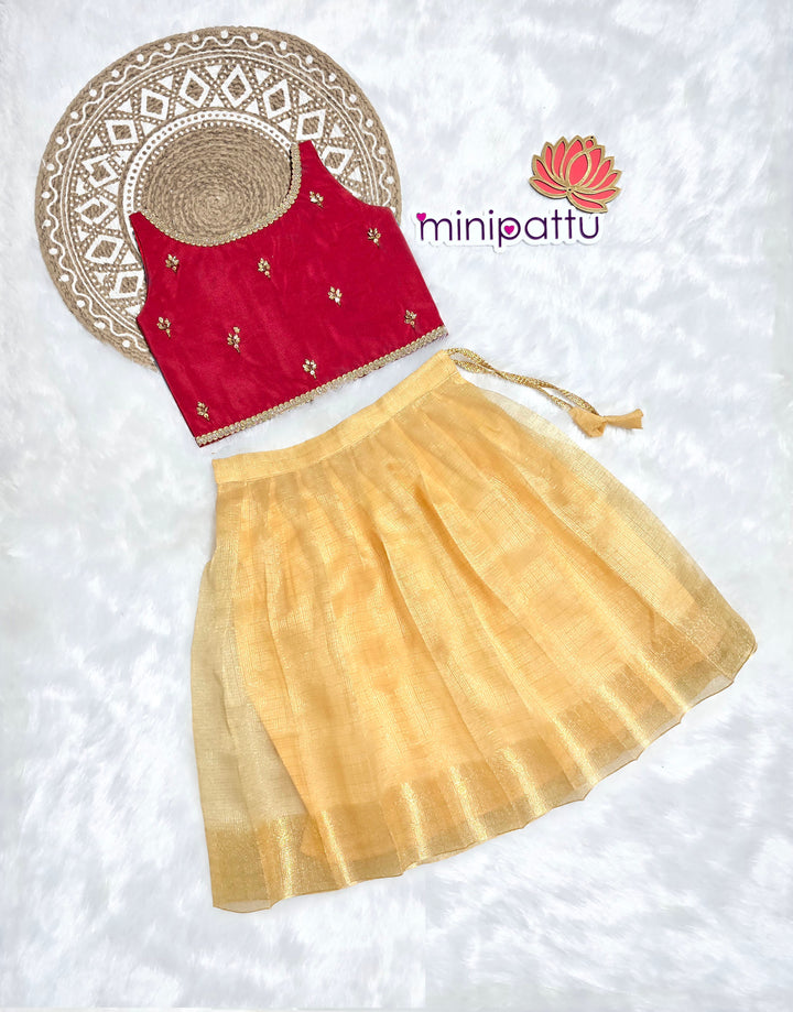 Rini - Maroon Gold Minipattu