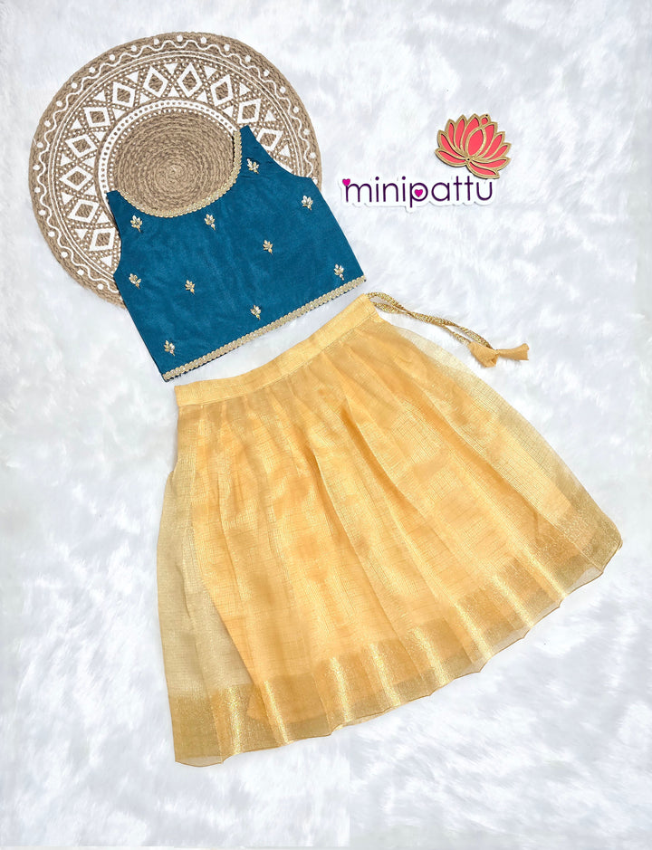 Rini - Teal Gold Minipattu