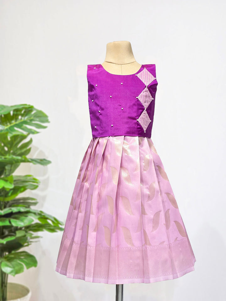 Shalini - Magenta Lilac Designer Minipattu