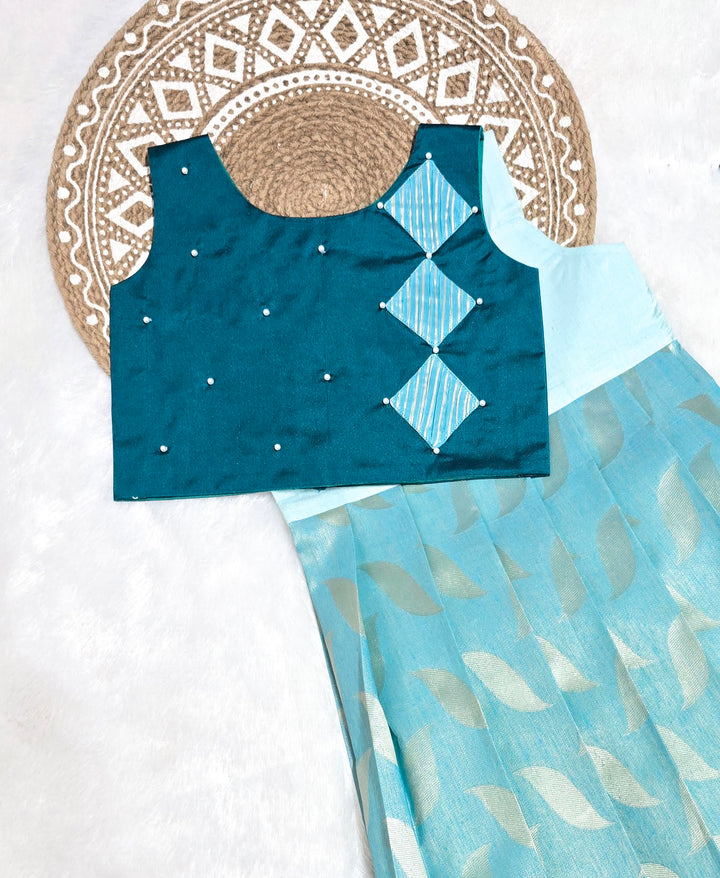 Shalini - Blue Designer Minipattu