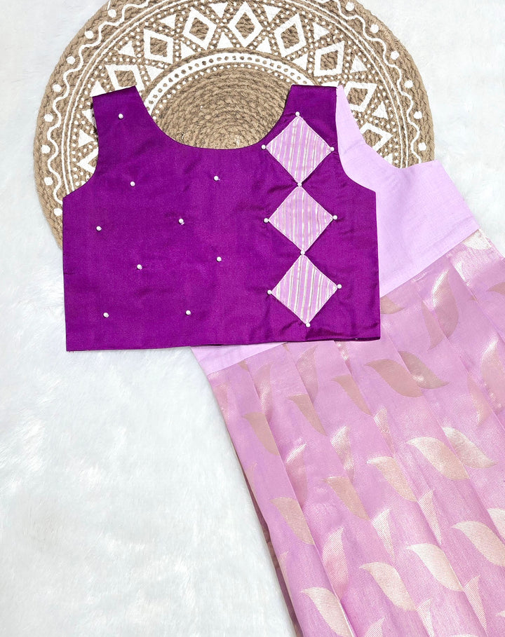 Shalini - Magenta Lilac Designer Minipattu