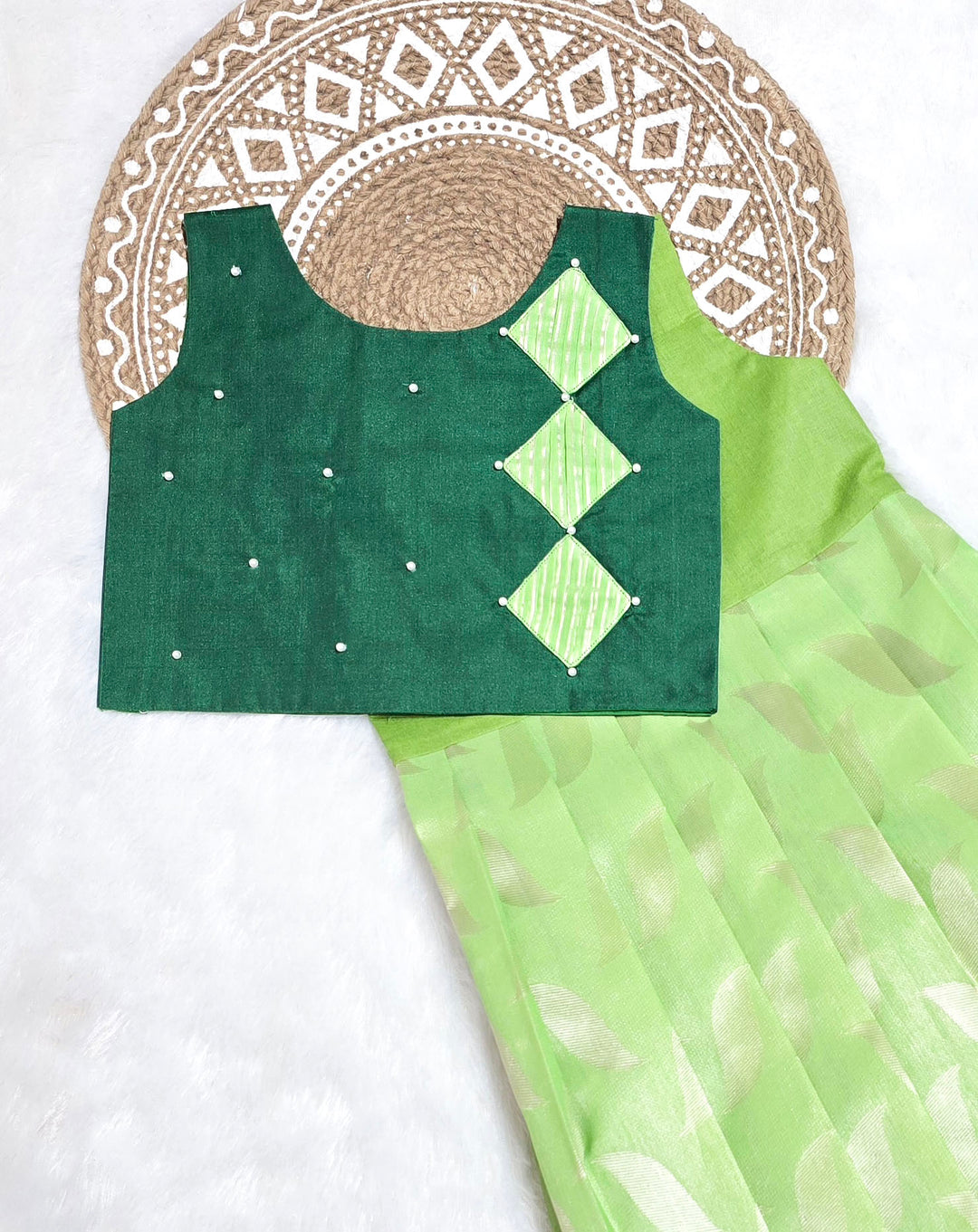 Shalini - Green Designer Minipattu