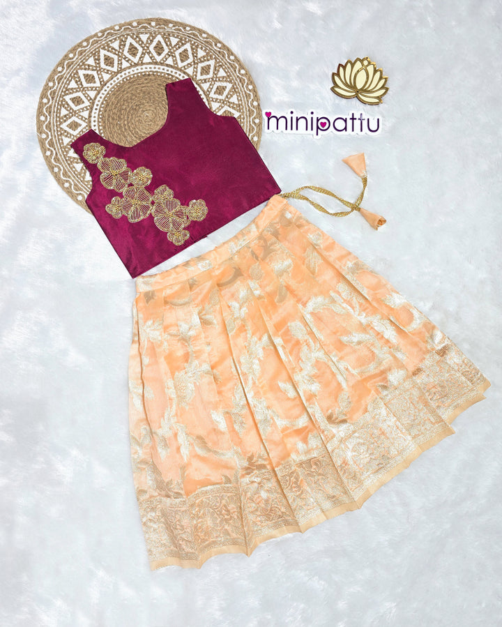 Ivana - Burgundy Designer Minipattu