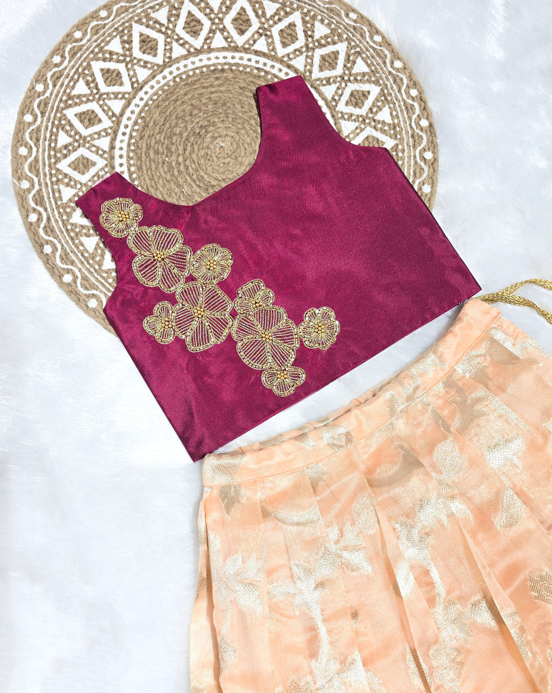 Ivana - Burgundy Designer Minipattu