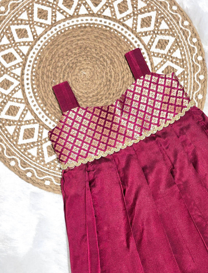 Laya - Burgundy Frock Minipattu