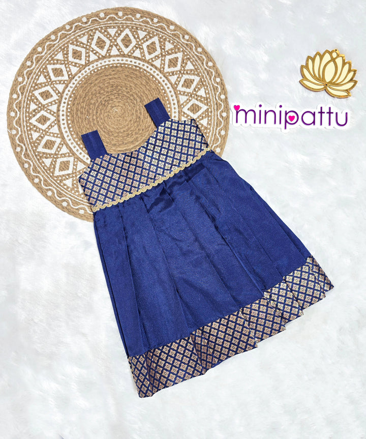 Laya - Navy Blue Frock Minipattu
