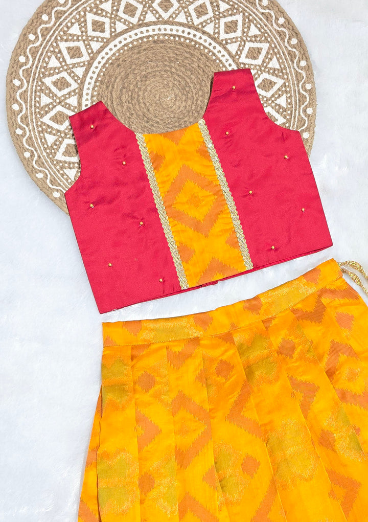 Srimathi - Maroon Yellow Designer Minipattu