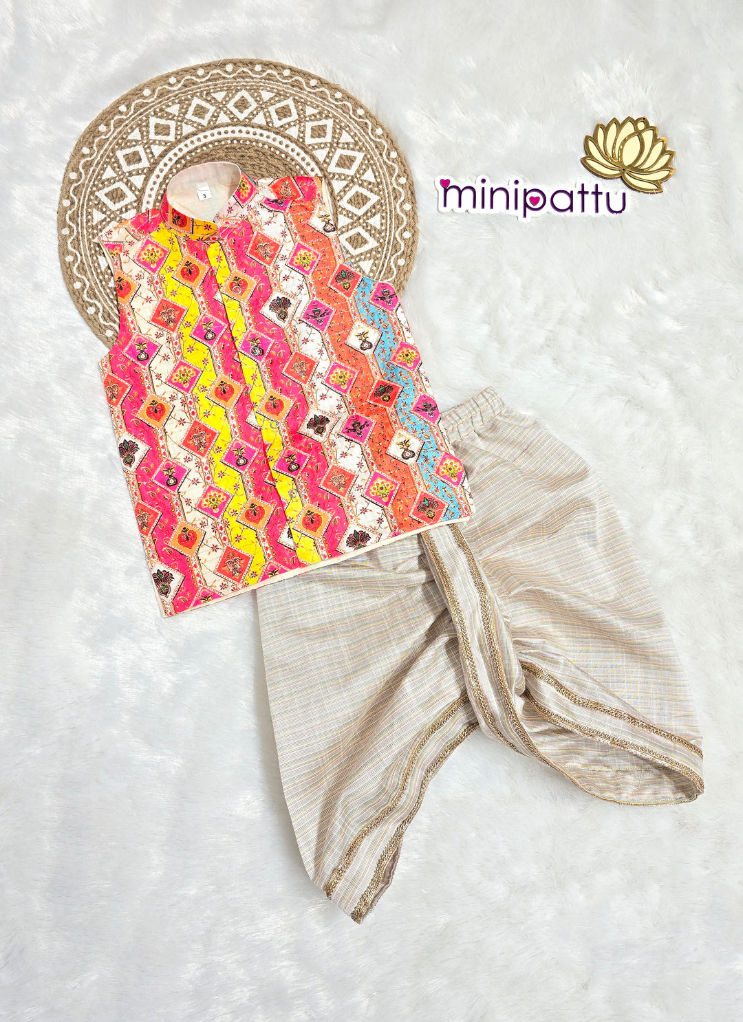 Dev - Multi Color Kurta & Dhothi Set