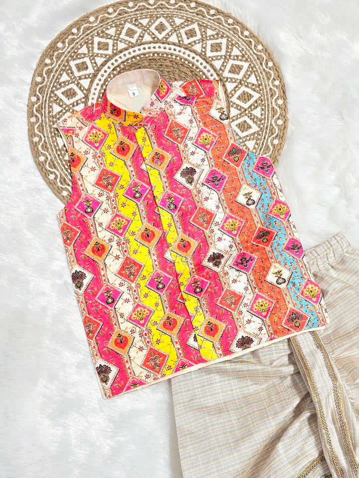 Dev - Multi Color Kurta & Dhothi Set