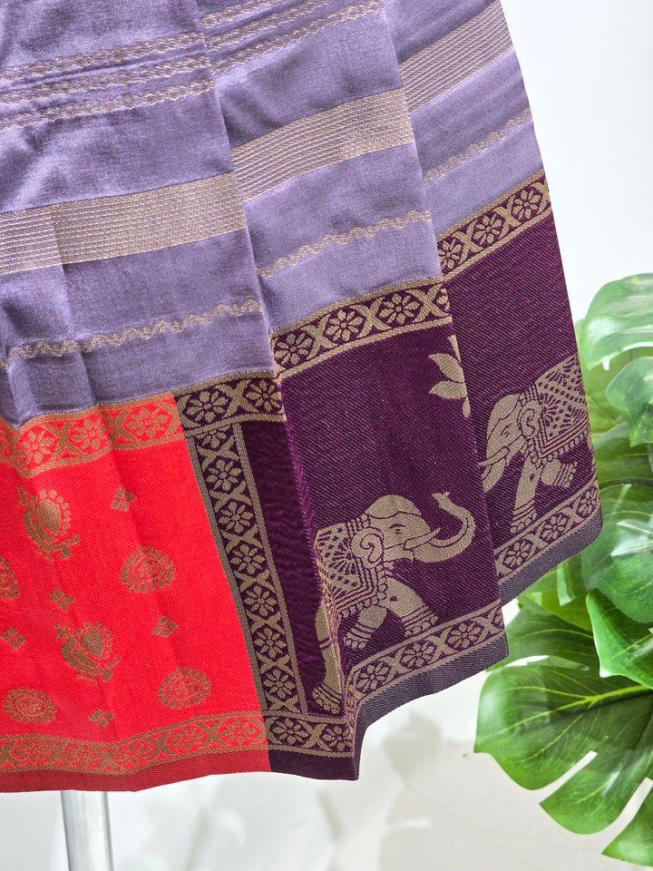 Sadhana - Purple Pink Pattu Pavadai Minipattu