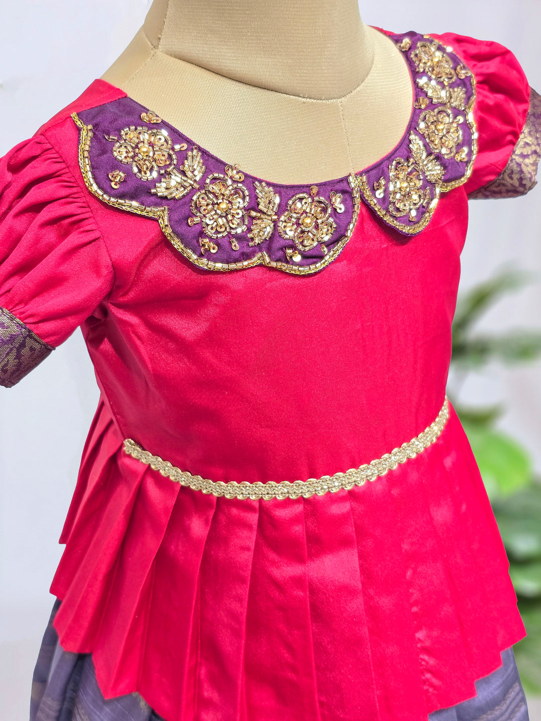 Sadhana - Purple Pink Pattu Pavadai Minipattu