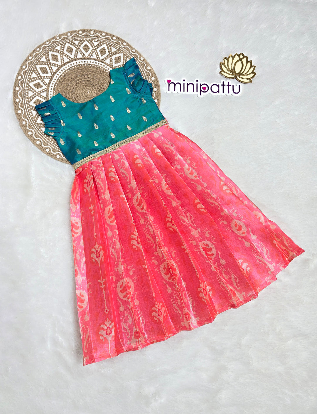 Anusha - Teal Green Frock Minipattu