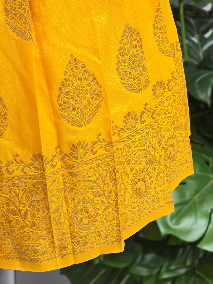 Avanthika - Purple Yellow Pattu Pavadai Minipattu