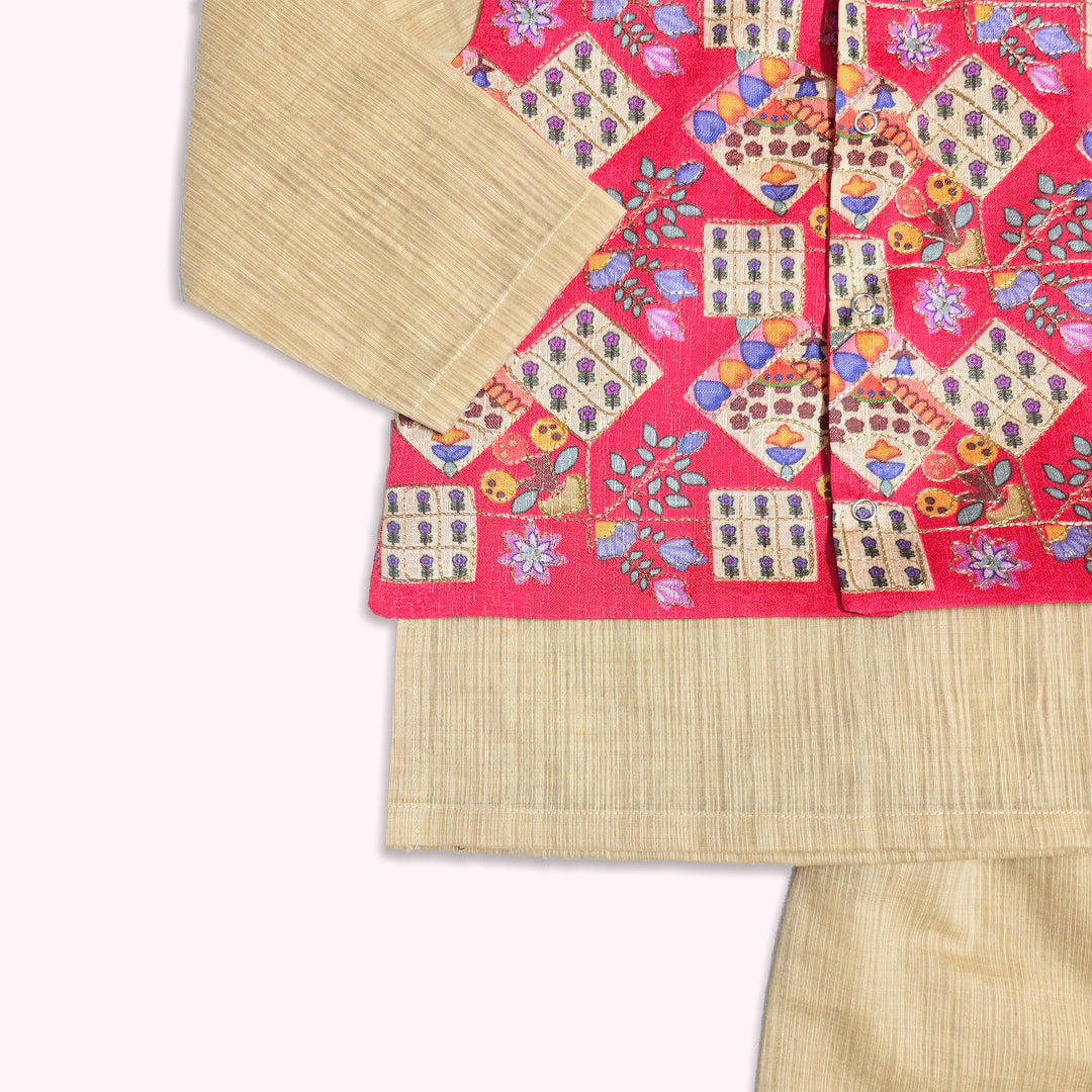 Nishaan - Hot Pink Sherwani set
