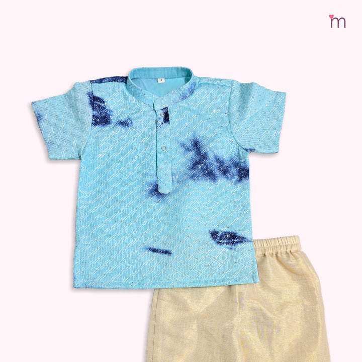 Vaibhav - Blue Tie & dye Kurta & Pant set