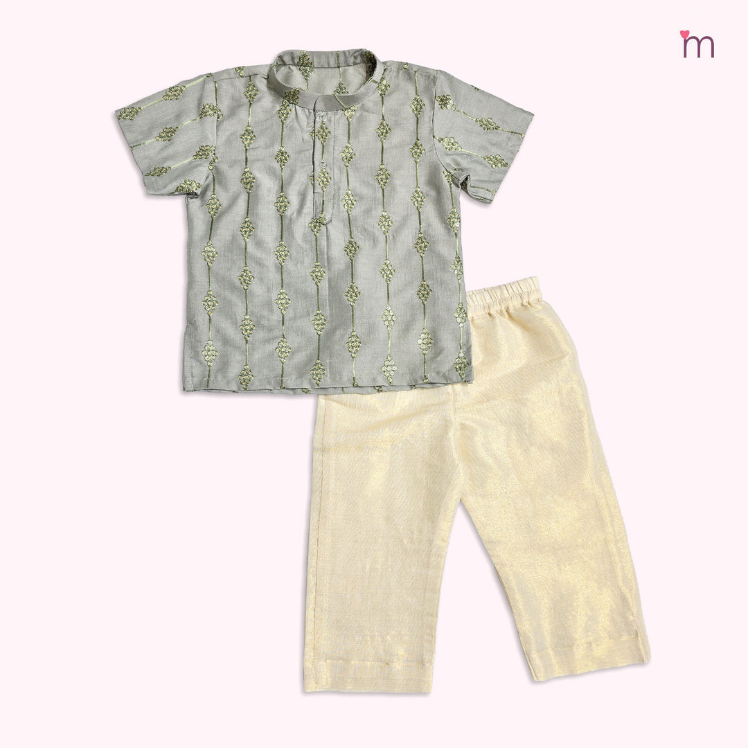 Rahul - Grey Kurta & Pant set