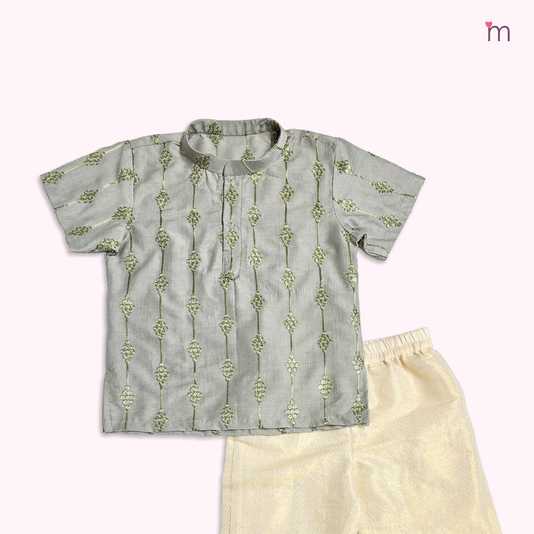 Rahul - Grey Kurta & Pant set