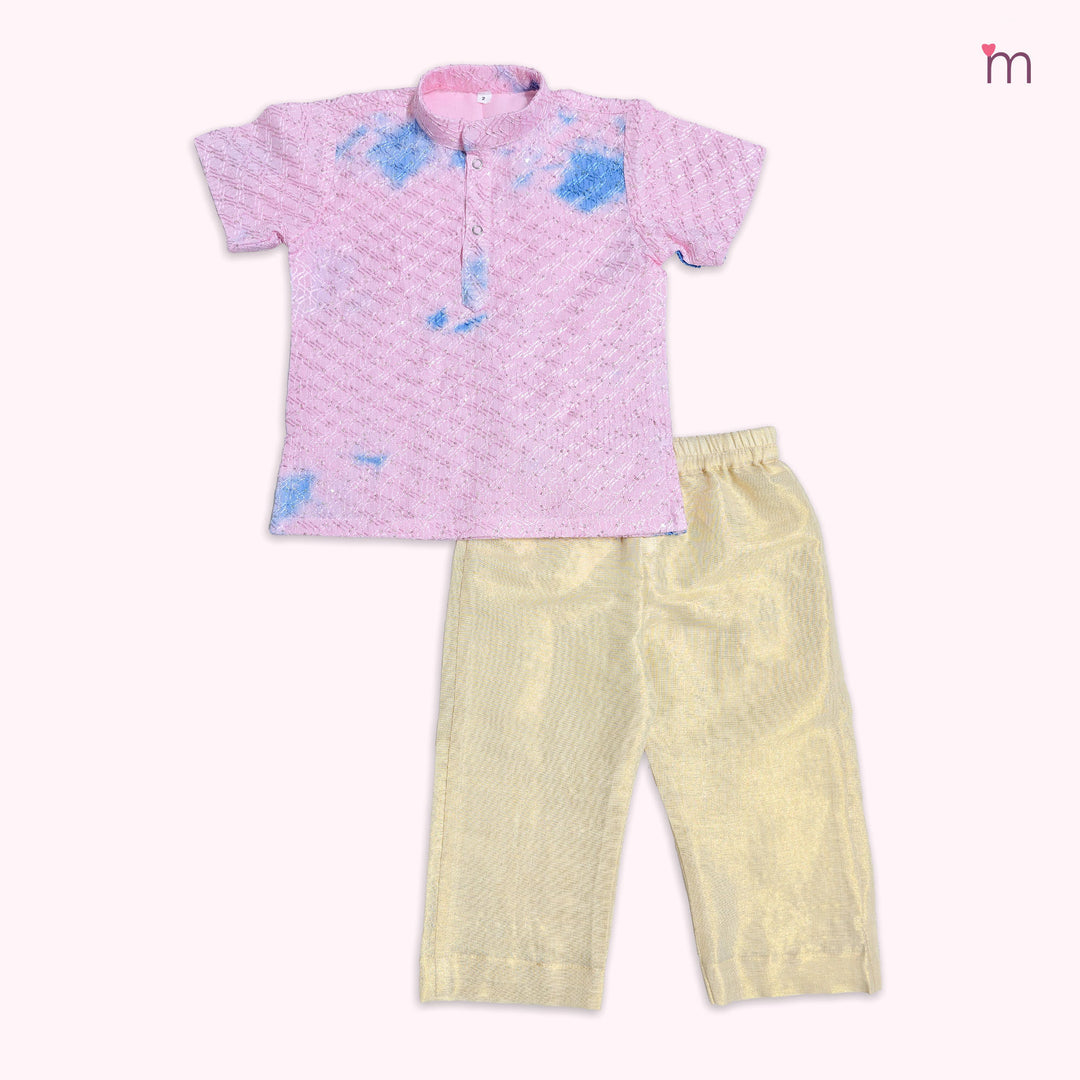 Vaibhav - Pink Tie & dye Kurta & Pant set