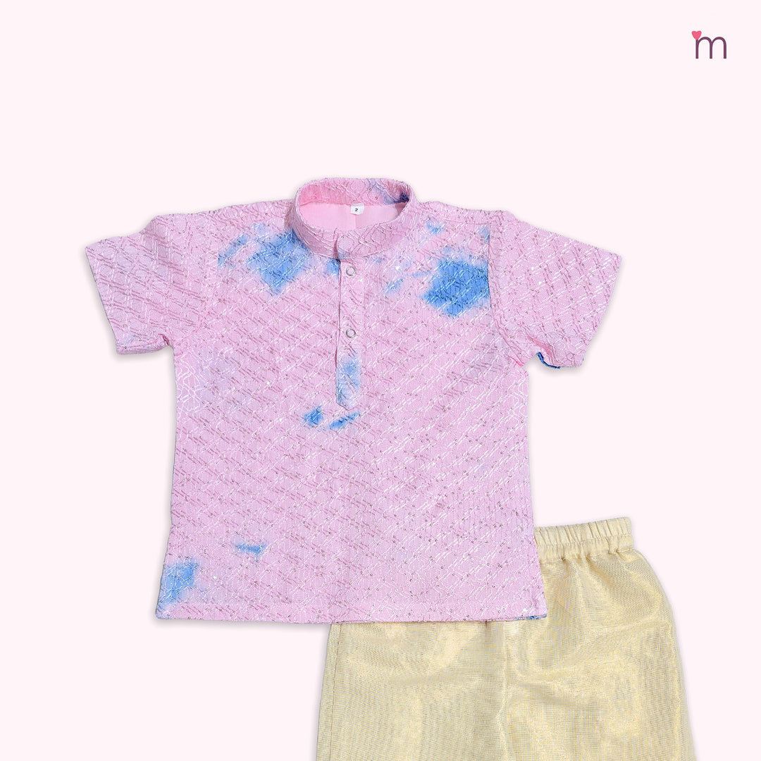 Vaibhav - Pink Tie & dye Kurta & Pant set