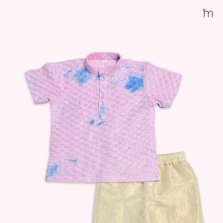 Vaibhav - Pink Tie & dye Kurta & Pant set