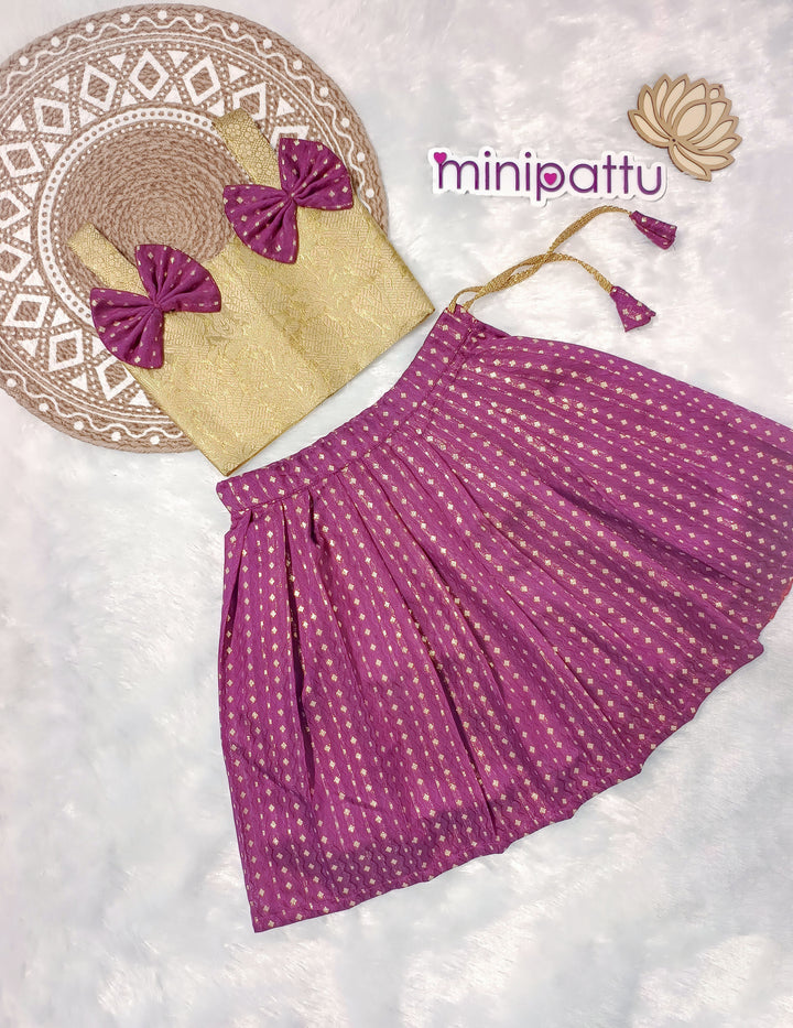 Venba - Gold Purple Minipattu