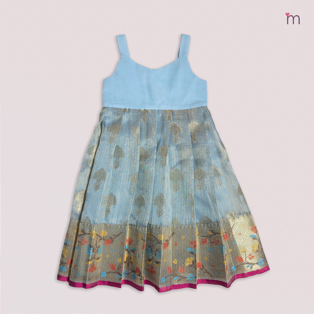 Lakshana - Blue Pink Pattu Pavadai Minipattu