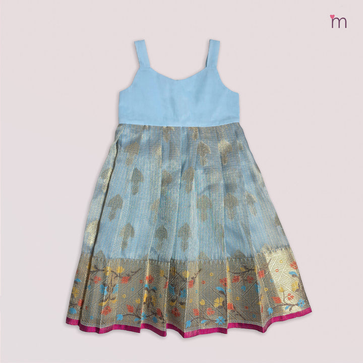Lakshana - Blue Pink Pattu Pavadai Minipattu