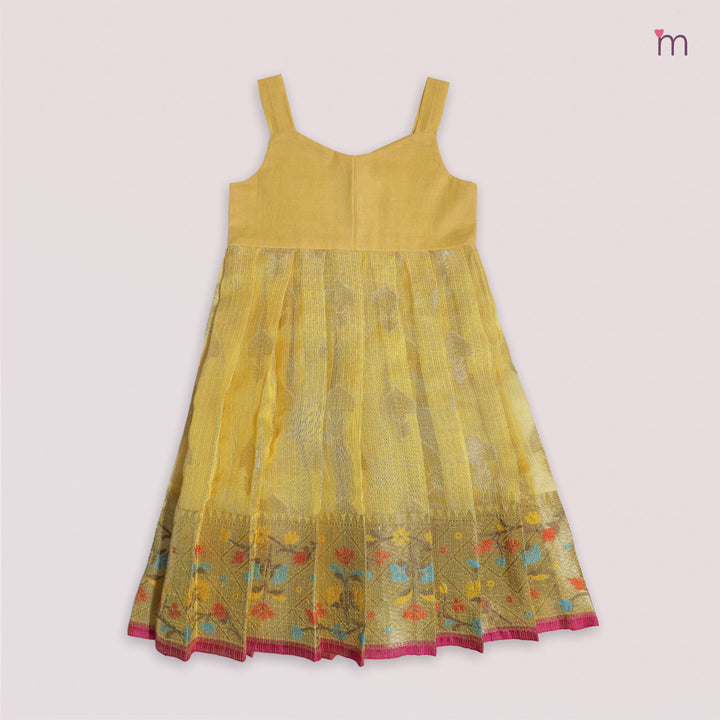Lakshana - Yellow Pink Pattu Pavadai Minipattu