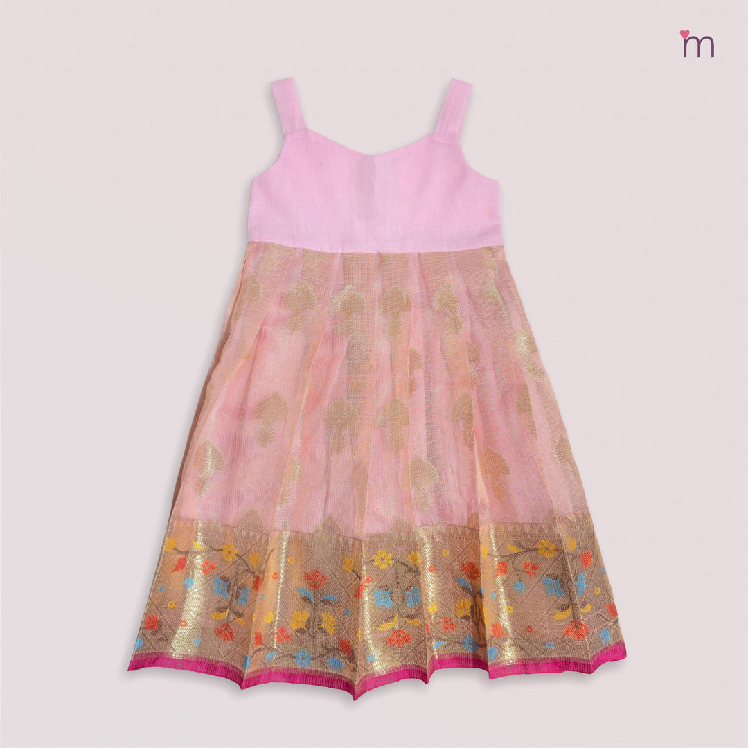 Lakshana - Pink Pattu Pavadai Minipattu