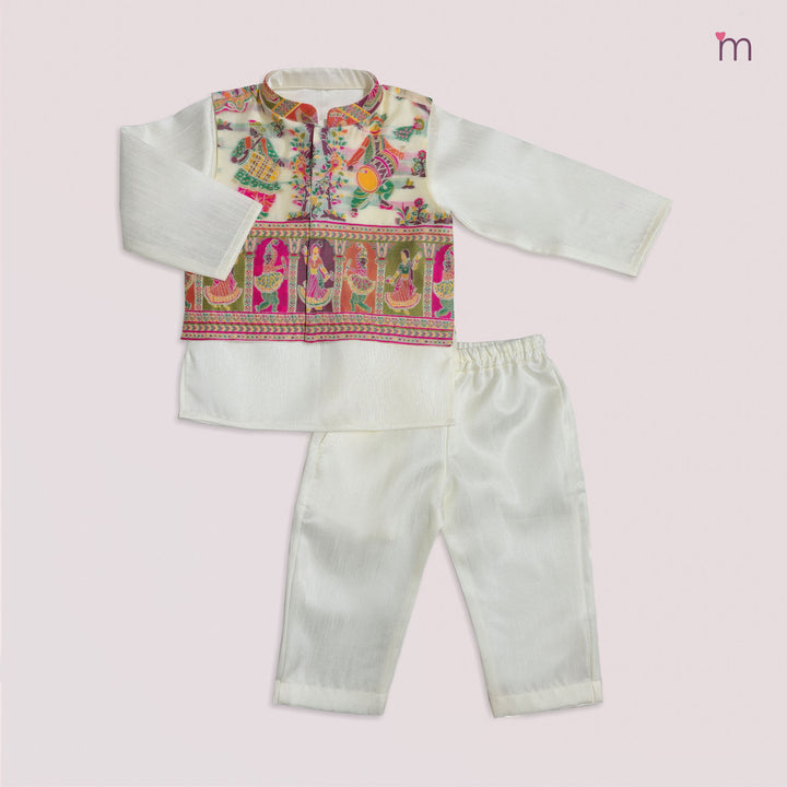 Raghav - Dandiya White Sherwani set