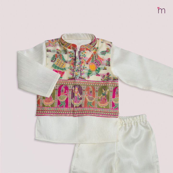 Raghav - Dandiya White Sherwani set