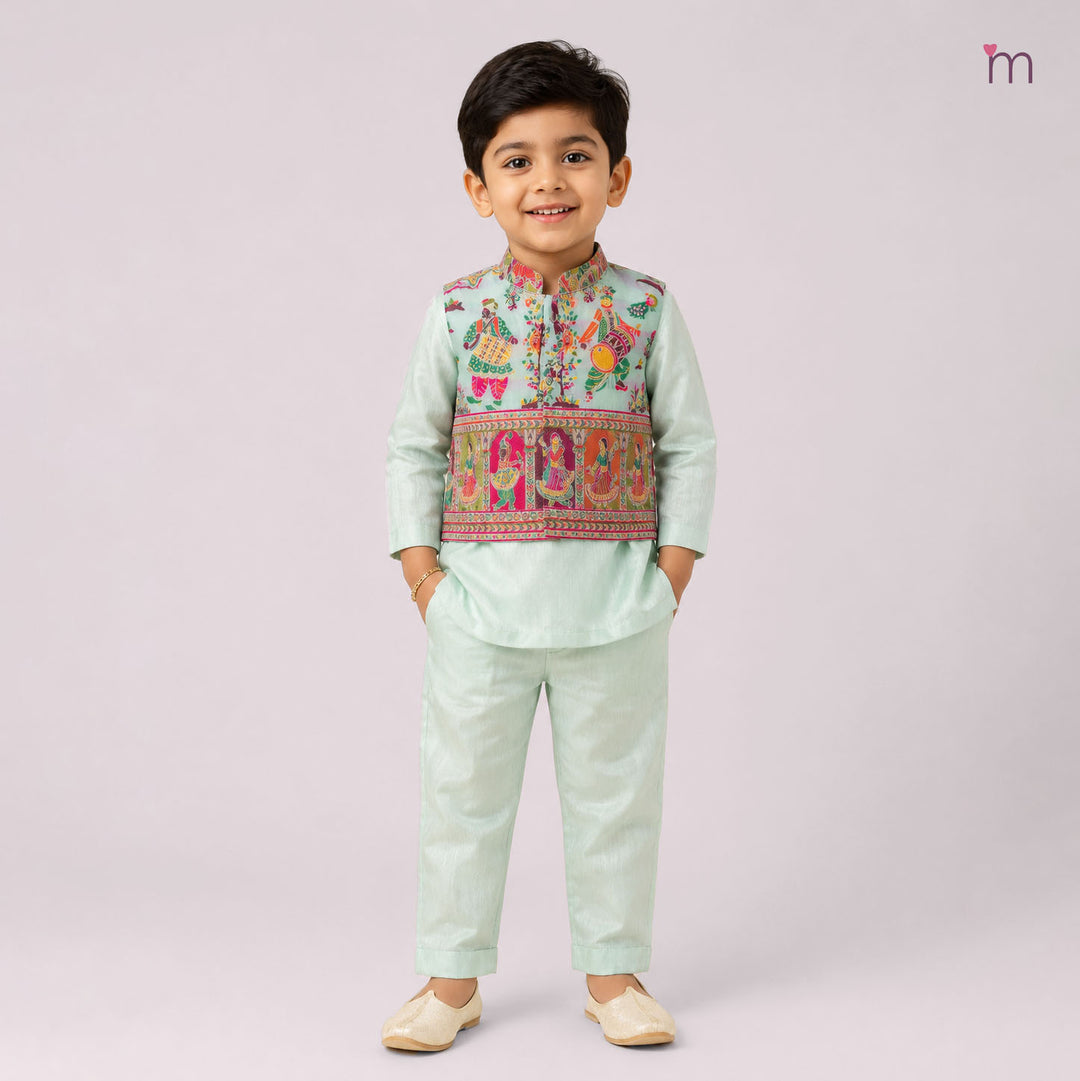 Raghav - Dandiya Blue Sherwani set