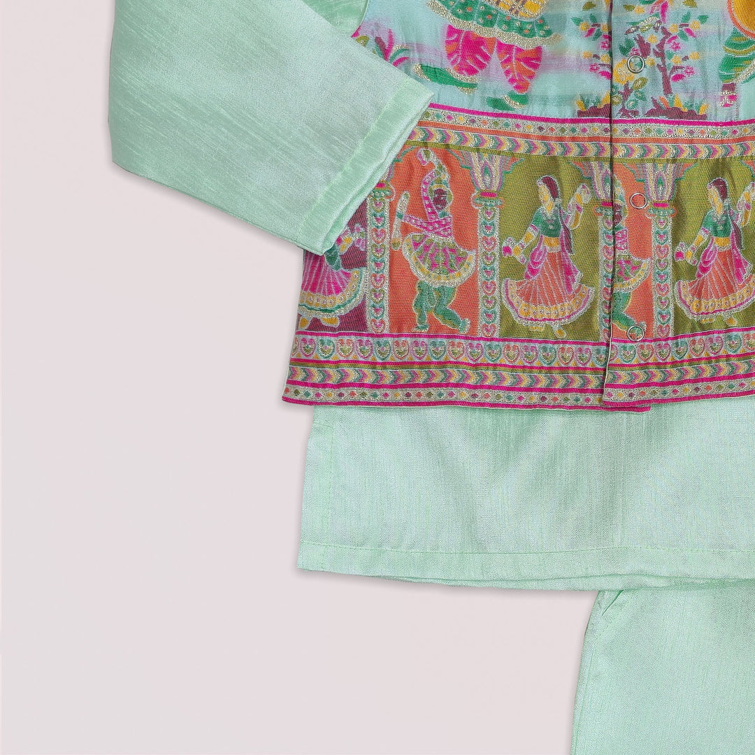 Raghav - Dandiya Blue Sherwani set