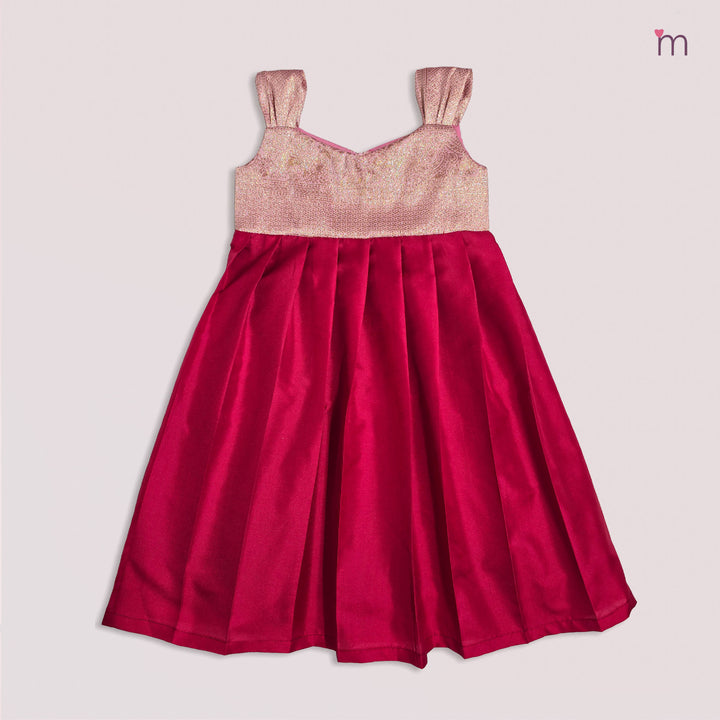 Sindhu - Pink Plain Frock Minipattu