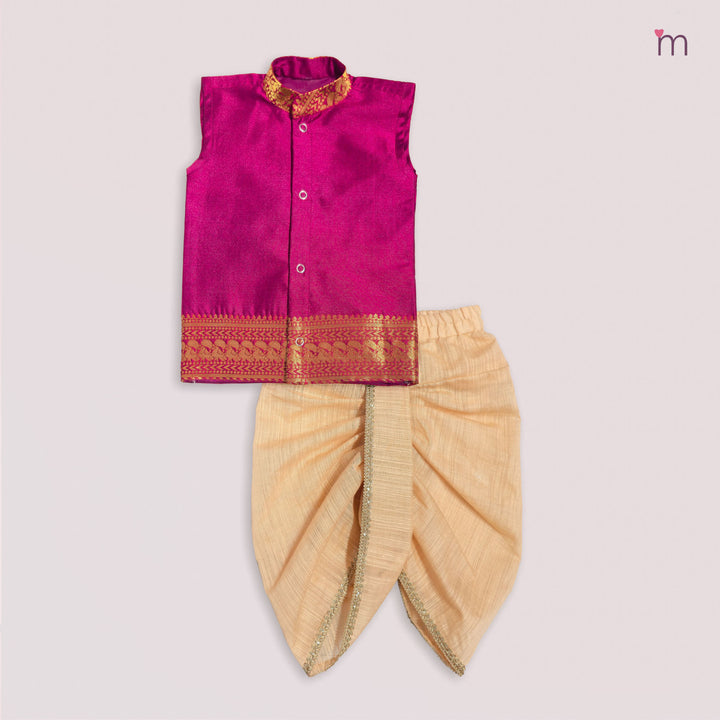 Vishnu - Pink Jabla Set Minipattu