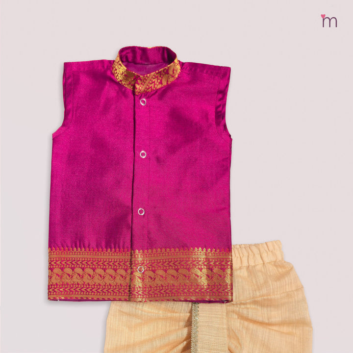 Vishnu - Pink Jabla Set Minipattu