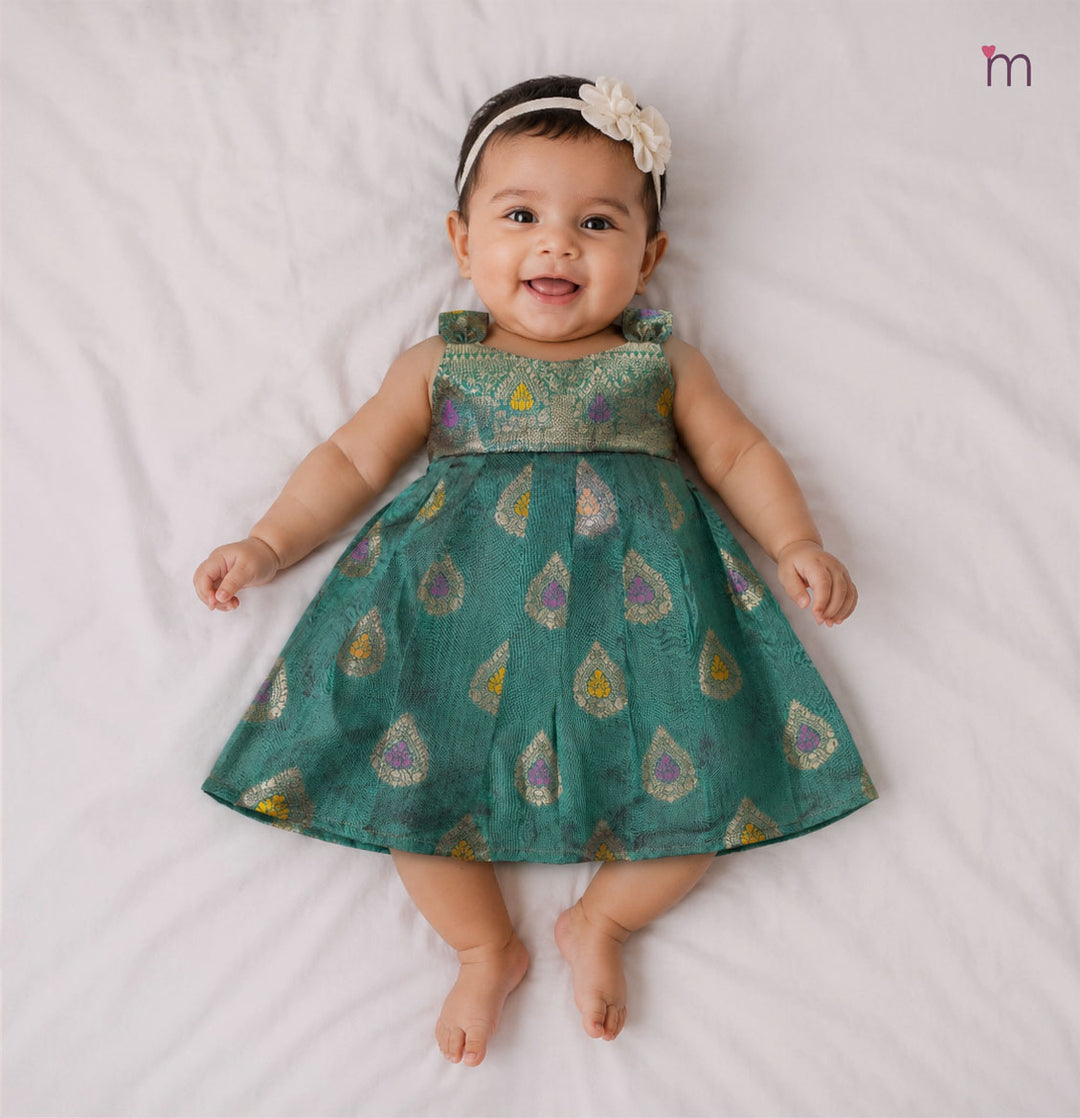 Anika - Green Frock Minipattu