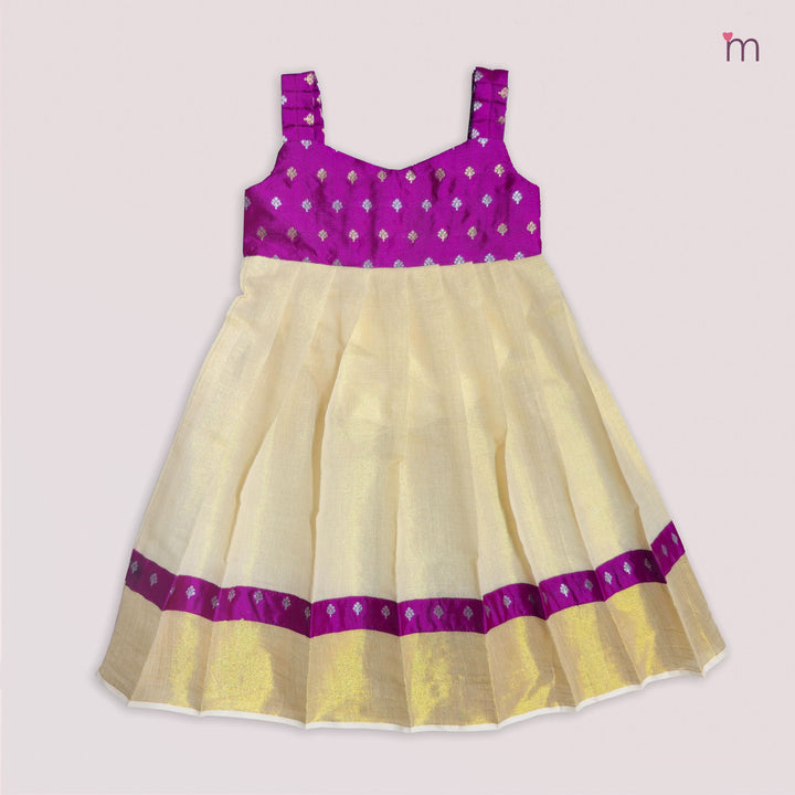 Neela - Purple Frock-Cum-Romper Minipattu
