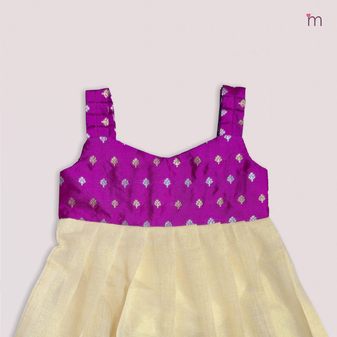 Neela - Purple Frock-Cum-Romper Minipattu