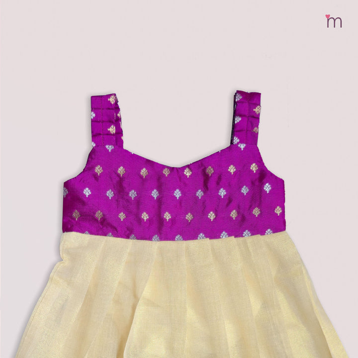 Neela - Purple Frock-Cum-Romper Minipattu