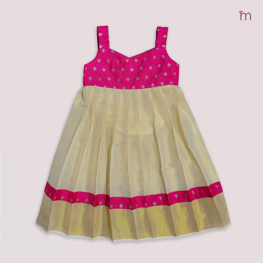 Neela - Pink Frock-Cum-Romper Minipattu