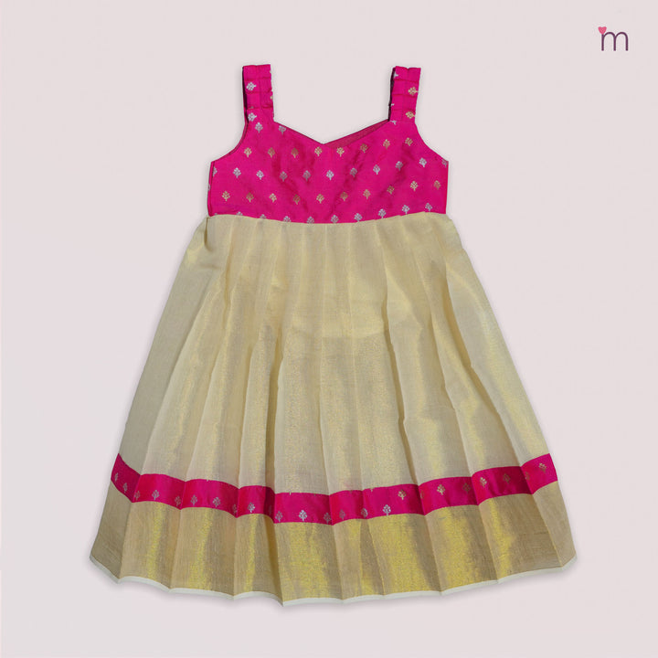 Neela - Pink Frock-Cum-Romper Minipattu