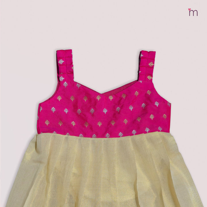 Neela - Pink Frock-Cum-Romper Minipattu