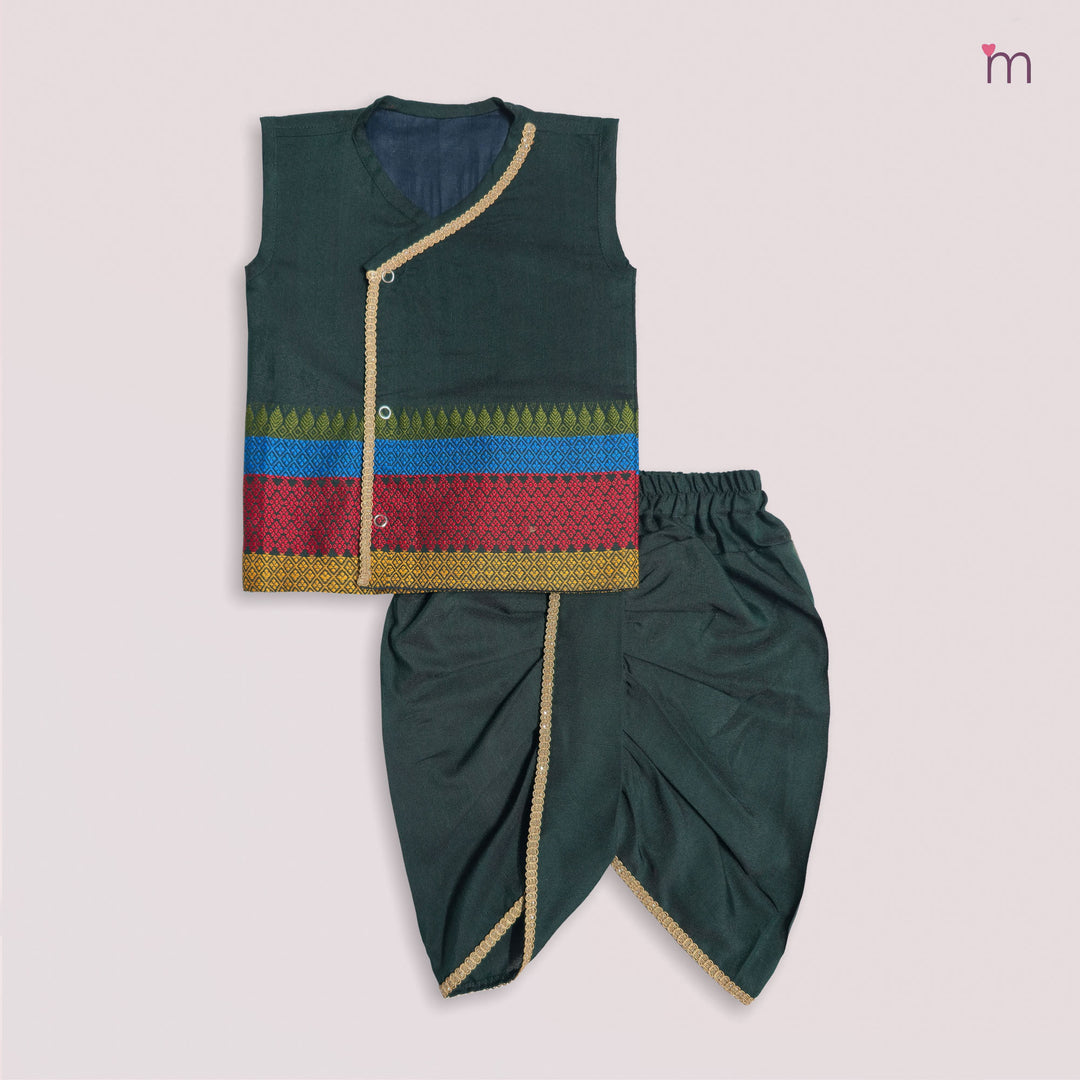 Arnav - Green Jabla Set Minipattu