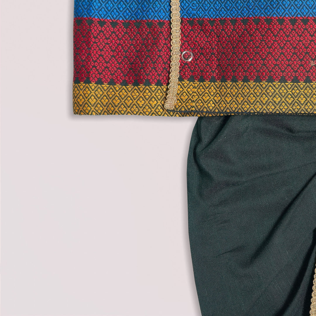 Arnav - Green Jabla Set Minipattu