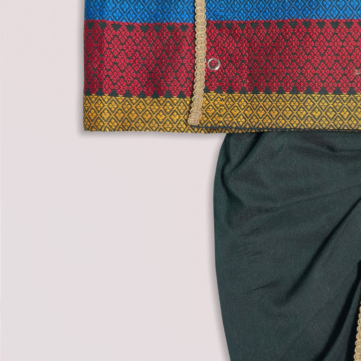 Arnav - Green Jabla Set Minipattu